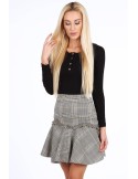 Mustard checkered mini skirt 1881 - Online store - Boutique